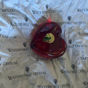 Waterford Crystal Siren Red Heart Paperweight